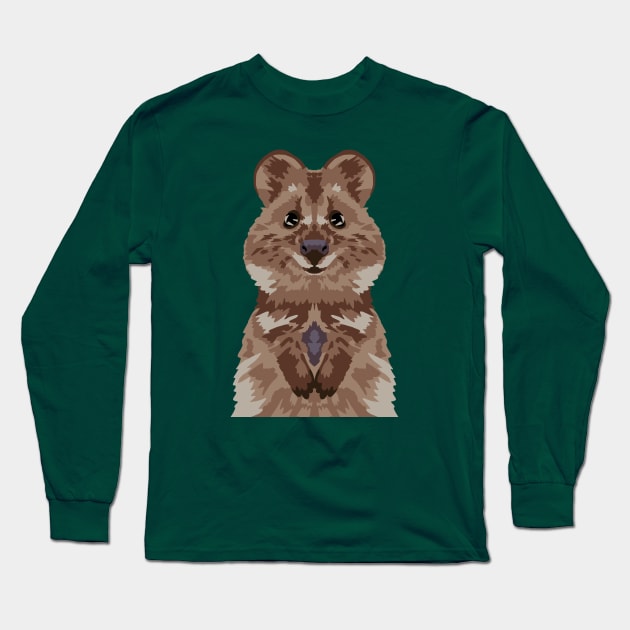 Smile - Quokka Long Sleeve T-Shirt by GeoCreate